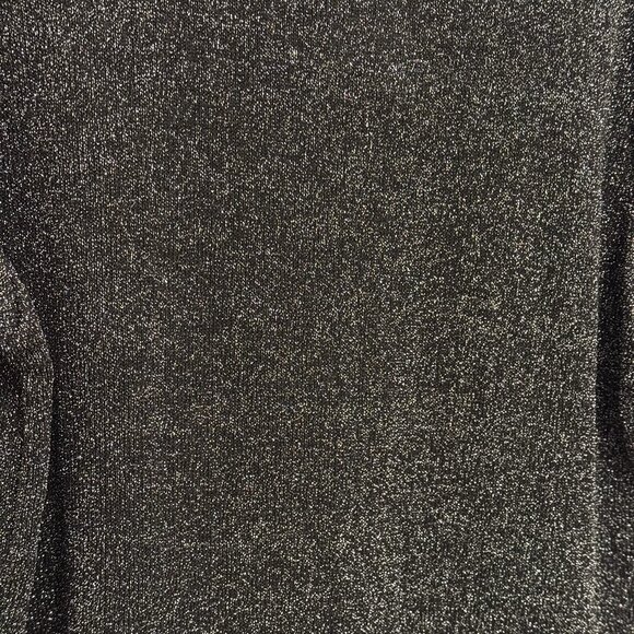 H&M Woven Metallic Monochrome Long Sleeve Crew Neck Sweater Top Women’s Medium - Picture 8 of 10